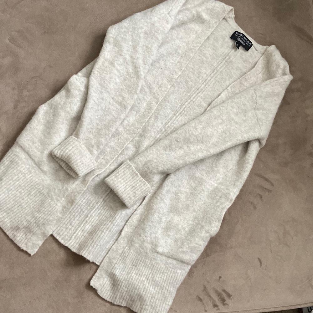 White cardigan